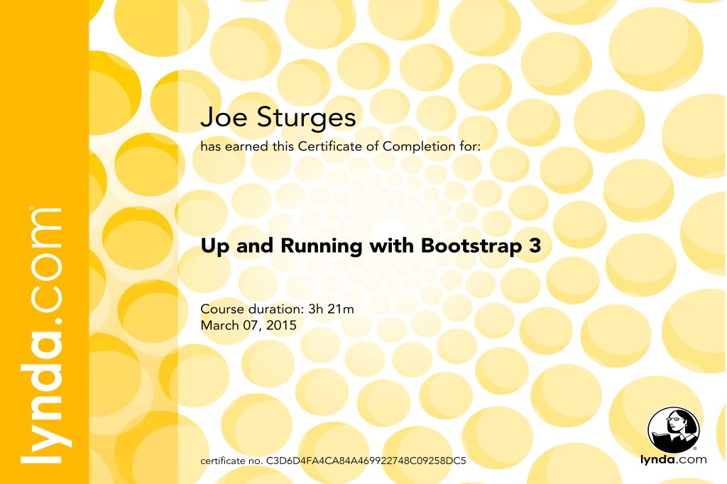Up and Running with Bootstrap 3 Lynda.com Certification